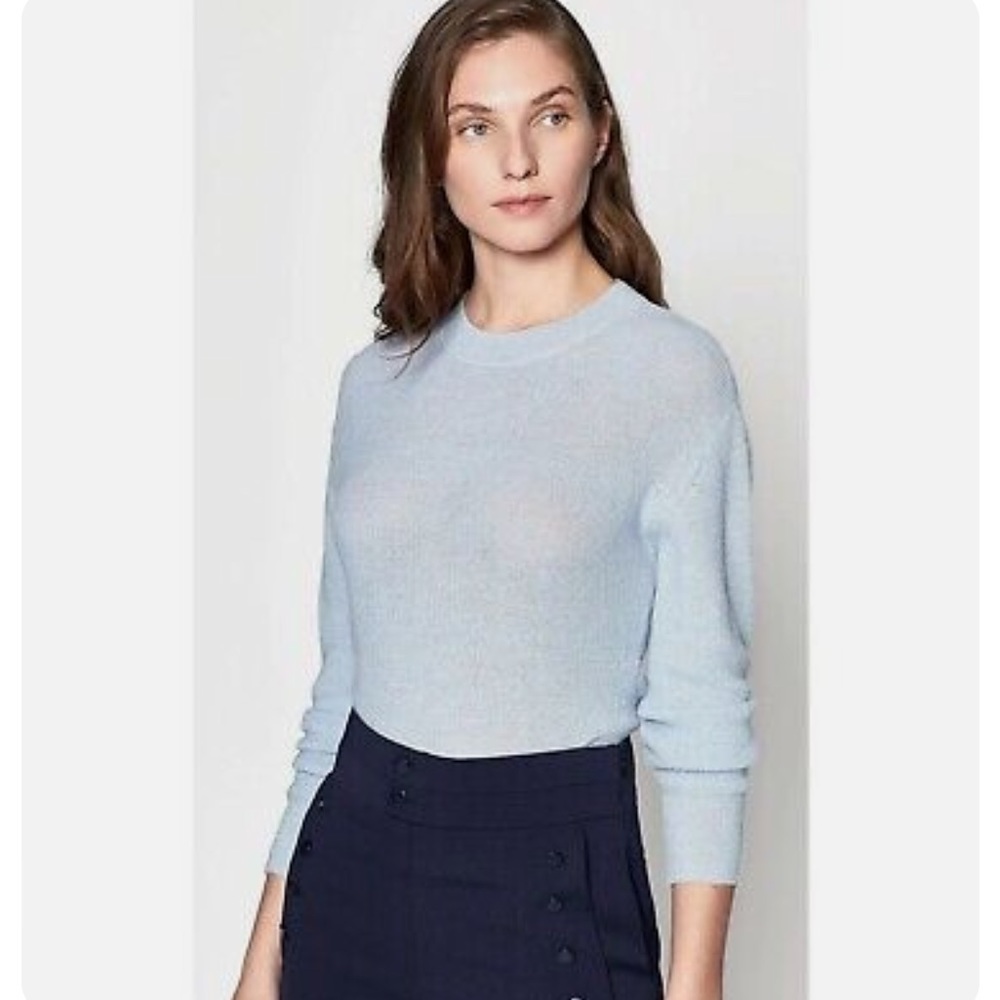 Equipment Blue Valasse Alpaca Blend Crew Neck Sweater Size Small